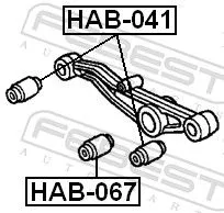 FEBEST Mounting, control/trailing arm (HAB-067)