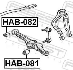 FEBEST Mounting, control/trailing arm (HAB-081)