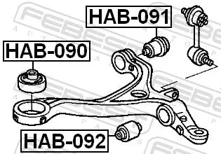 FEBEST Mounting, control/trailing arm (HAB-092)