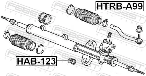 FEBEST Mounting, steering gear (HAB-123)