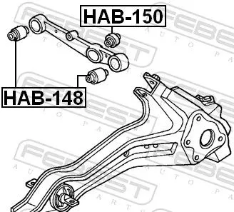 FEBEST Mounting, control/trailing arm (HAB-150)