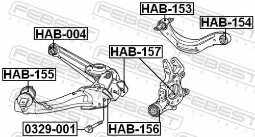 FEBEST Mounting, control/trailing arm (HAB-153)