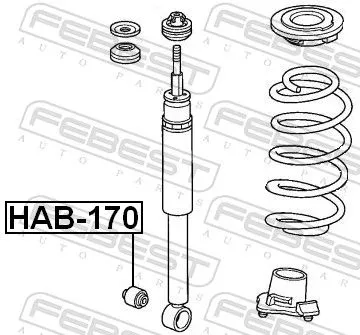 FEBEST Bush, shock absorber (HAB-170)