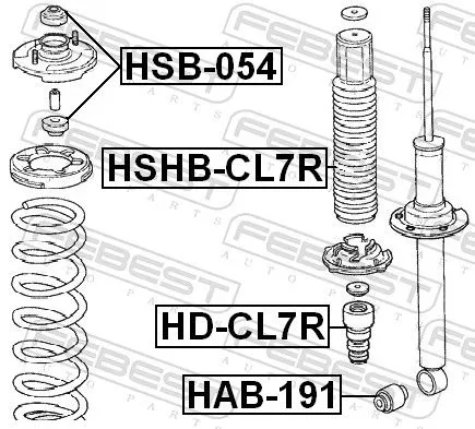 FEBEST Bush, shock absorber (HAB-191)