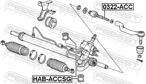 FEBEST Mounting, steering gear (HAB-ACCSG)