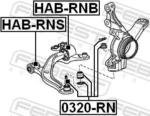 FEBEST Mounting, control/trailing arm (HAB-RNB)
