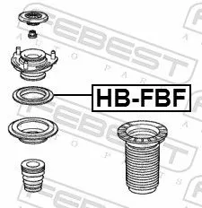 FEBEST Rolling Bearing, suspension strut support mount (HB-FBF)