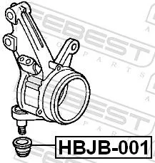 FEBEST Repair kit, supporting/ball joint (HBJB-001)