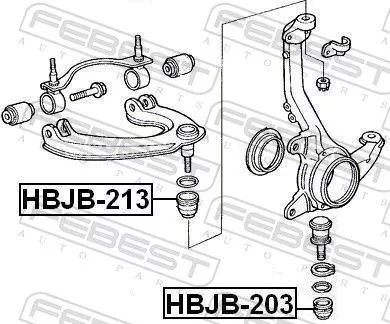 FEBEST Repair kit, supporting/ball joint (HBJB-203)
