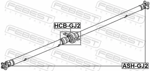 FEBEST Bearing, propshaft centre bearing (HCB-GJ2)