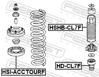 FEBEST Rubber Buffer, suspension (HD-CL7F)