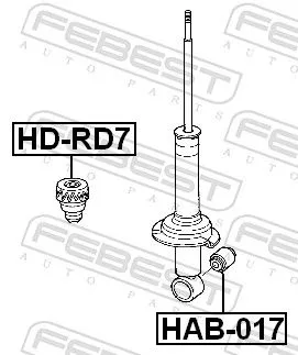 FEBEST Rubber Buffer, suspension (HD-RD7)