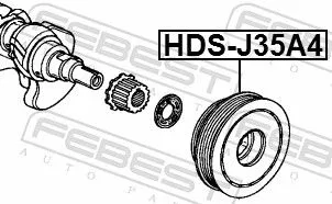 FEBEST Belt Pulley, crankshaft (HDS-J35A4)