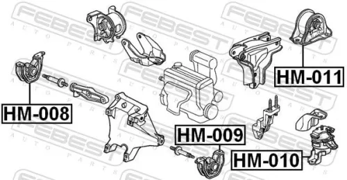 FEBEST Mounting, engine (HM-010)