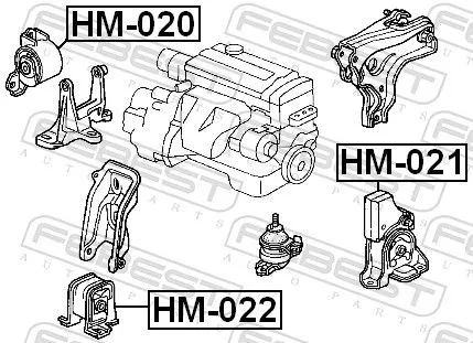 FEBEST Mounting, engine (HM-021)