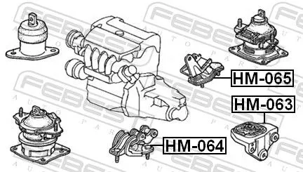 FEBEST Mounting, manual transmission (HM-065)