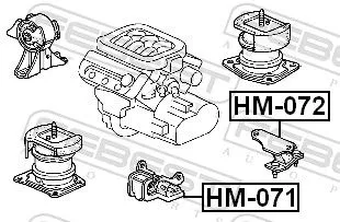 FEBEST Mounting, automatic transmission (HM-072)