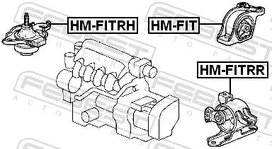 FEBEST Mounting, automatic transmission (HM-FITRR)