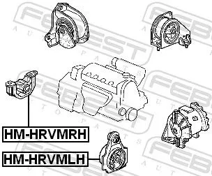 FEBEST Mounting, engine (HM-HRVMRH)