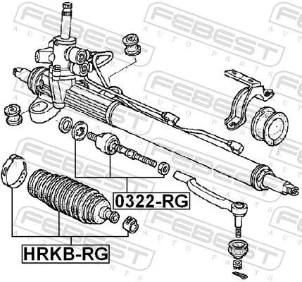 FEBEST Bellow, steering (HRKB-RG)