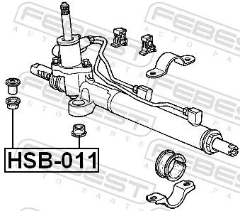 FEBEST Mounting, steering gear (HSB-011)