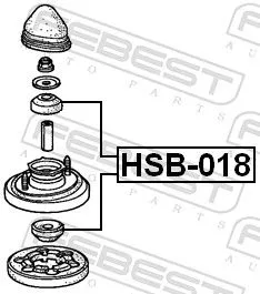 FEBEST Spacer Bush, shock absorber (HSB-018)
