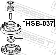 FEBEST Spacer Bush, shock absorber (HSB-037)