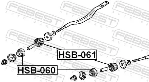 FEBEST Bushing, leaf spring (HSB-061)