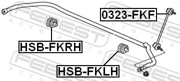 FEBEST Mounting, stabiliser bar (HSB-FKRH)