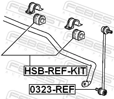 FEBEST Repair Kit, stabiliser bush (HSB-REF-KIT)