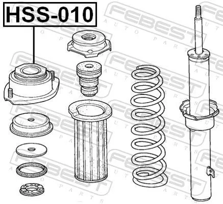 FEBEST Suspension Strut Support Mount (HSS-010)