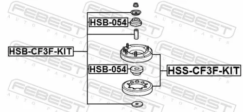 FEBEST Suspension Strut Support Mount (HSS-CF3F-KIT)