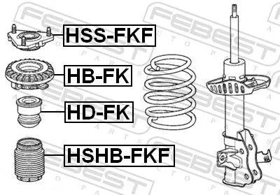 FEBEST Suspension Strut Support Mount (HSS-FKF)