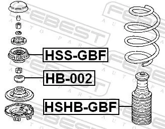 FEBEST Suspension Strut Support Mount (HSS-GBF)