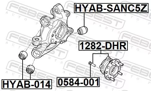 FEBEST Mounting, control/trailing arm (HYAB-014)