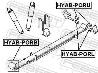 FEBEST Bushing, leaf spring (HYAB-PORL)