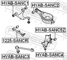 FEBEST Mounting, control/trailing arm (HYAB-SANC3)