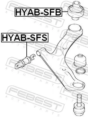 FEBEST Mounting, control/trailing arm (HYAB-SFS)
