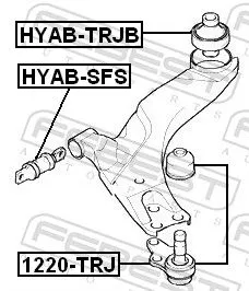 FEBEST Mounting, control/trailing arm (HYAB-TRJB)
