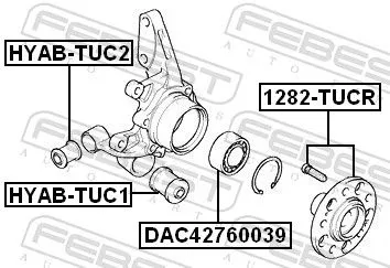 FEBEST Mounting, control/trailing arm (HYAB-TUC1)