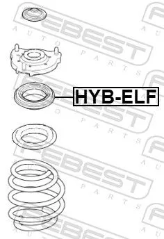 FEBEST Rolling Bearing, suspension strut support mount (HYB-ELF)
