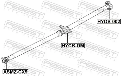 FEBEST Bearing, propshaft centre bearing (HYCB-DM)