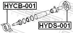 FEBEST Joint, propshaft (HYDS-001)