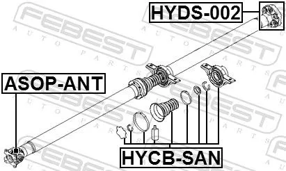 FEBEST Joint, propshaft (HYDS-002)