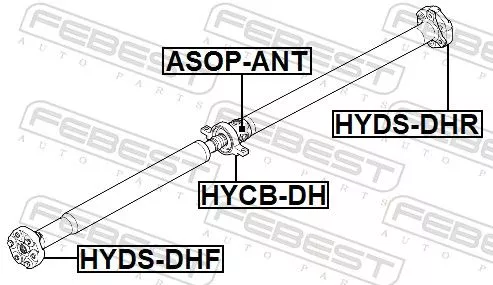 FEBEST Joint, propshaft (HYDS-DHR)