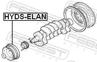 FEBEST Belt Pulley, crankshaft (HYDS-ELAN)