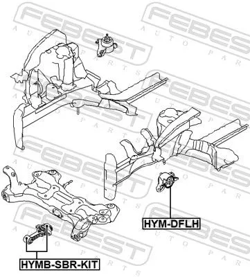 FEBEST Mounting, engine (HYM-DFLH)
