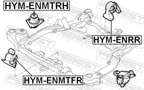 FEBEST Mounting, engine (HYM-ENRR)