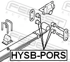 FEBEST Bushing, leaf spring (HYSB-PORS)
