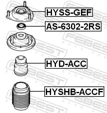 FEBEST Protective Cap/Bellow, shock absorber (HYSHB-ACCF)